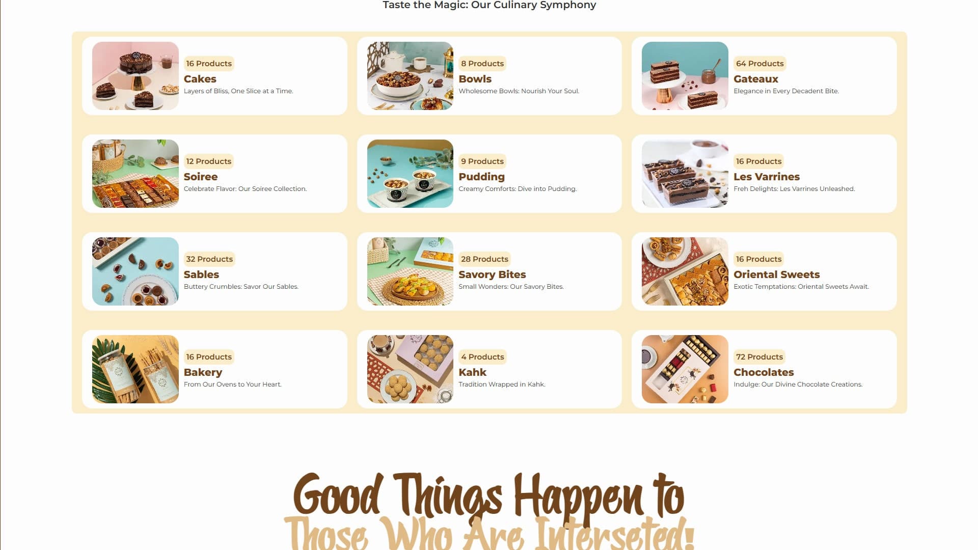 Responsive website page designed for Sale Sucre Patisserie featuring elegant visuals, premium dessert photography, modern UI design, and an optimized user experience. | صفحة ويب متجاوبة مصممة لـ Sale Sucre Patisserie تتضمن صورًا راقية للحلويات، وواجهات حديثة، وعناصر بصرية أنيقة، وتجربة مستخدم محسنة.